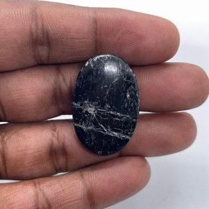 Black Tourmaline Cabochon, Natural Black Tourmaline Gemstone For Making Jewelry, Pendant Stone, Loose Stone, Black Tourmaline Crystal