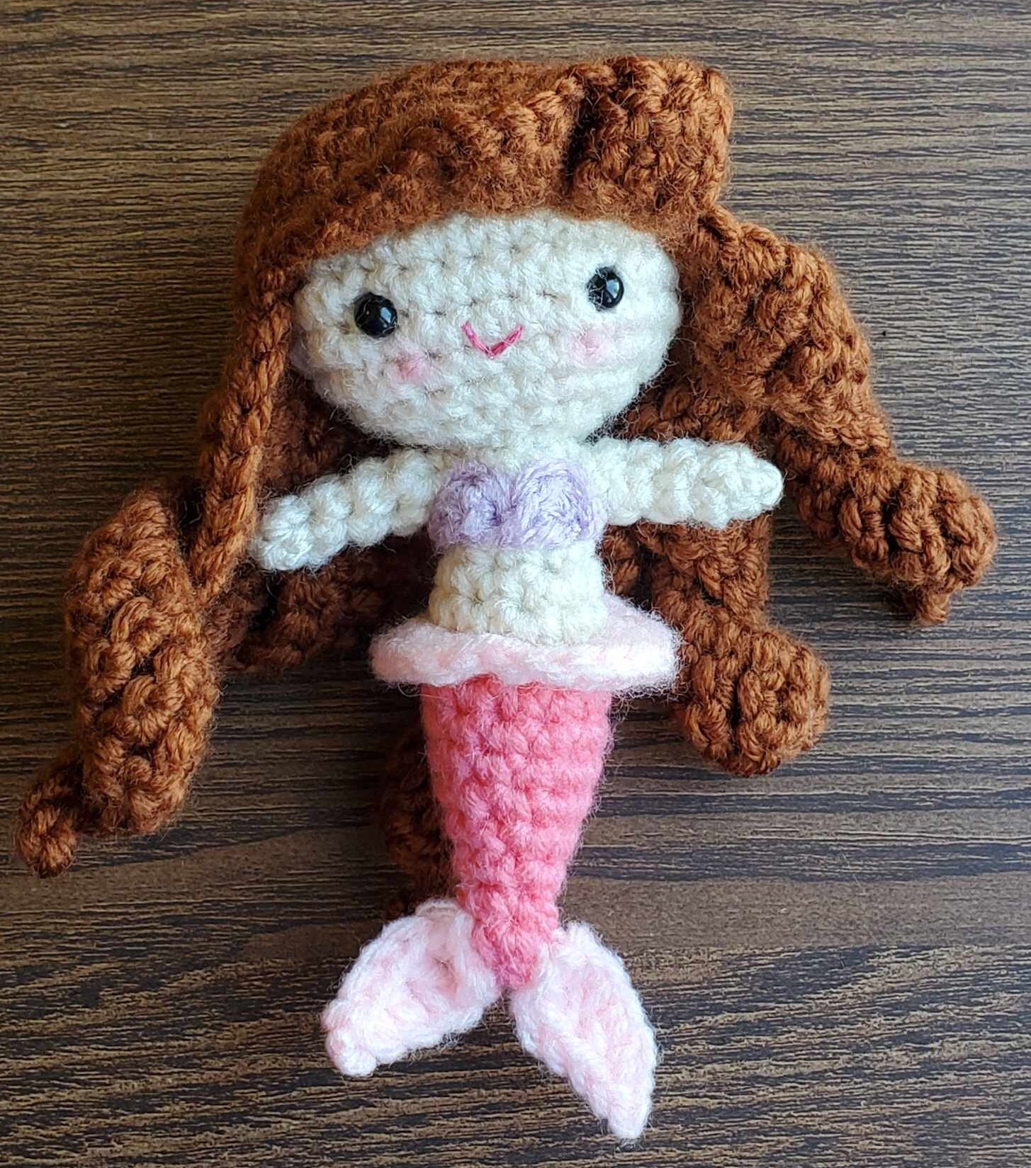 PINK Mermaid Tail Doll Clam Shell Wing main image 1
