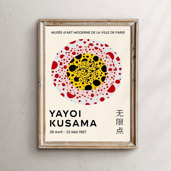 Yayoi Kusama Print Black Dots Japanese Art Modern Poster -  Denmark