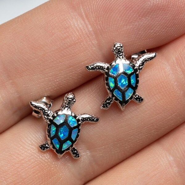 Opal turtle earrings Clearance