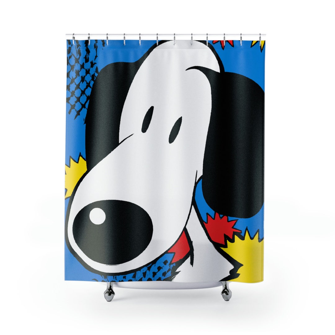 Snoopy Pop Art Shower Curtain Snoopy Shower Curtain. Snoopy Etsy