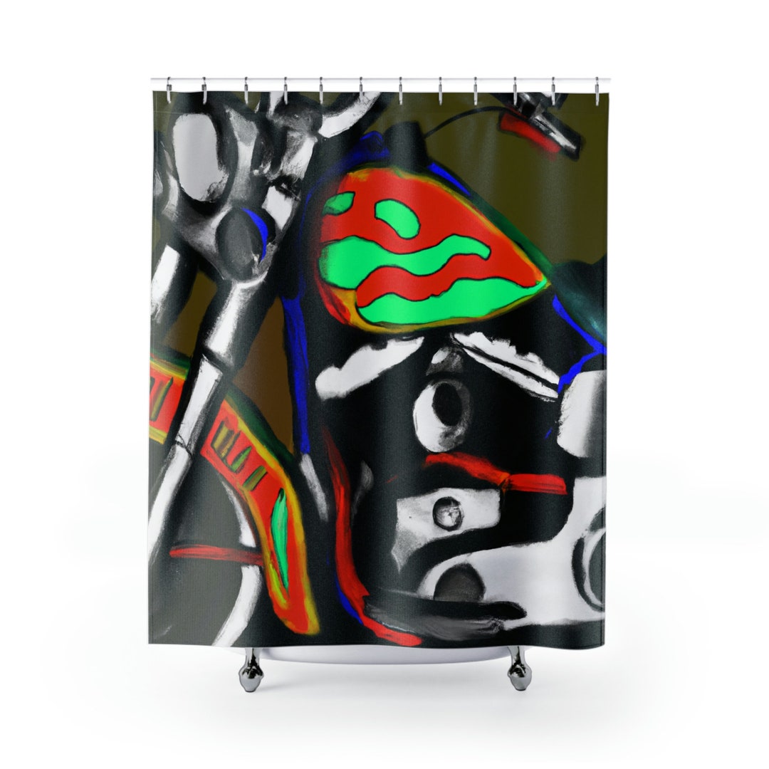 Harley Davidson Shower Curtain Harley Shower Curtain Etsy