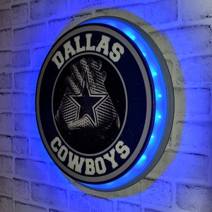Arte de pared con luz LED COWBOYS y control remoto
