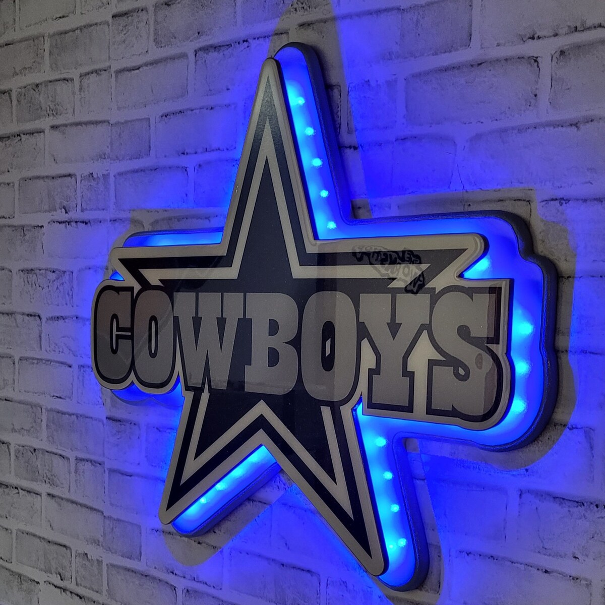 Cowboys Lighted Wall Art With Remote - Etsy