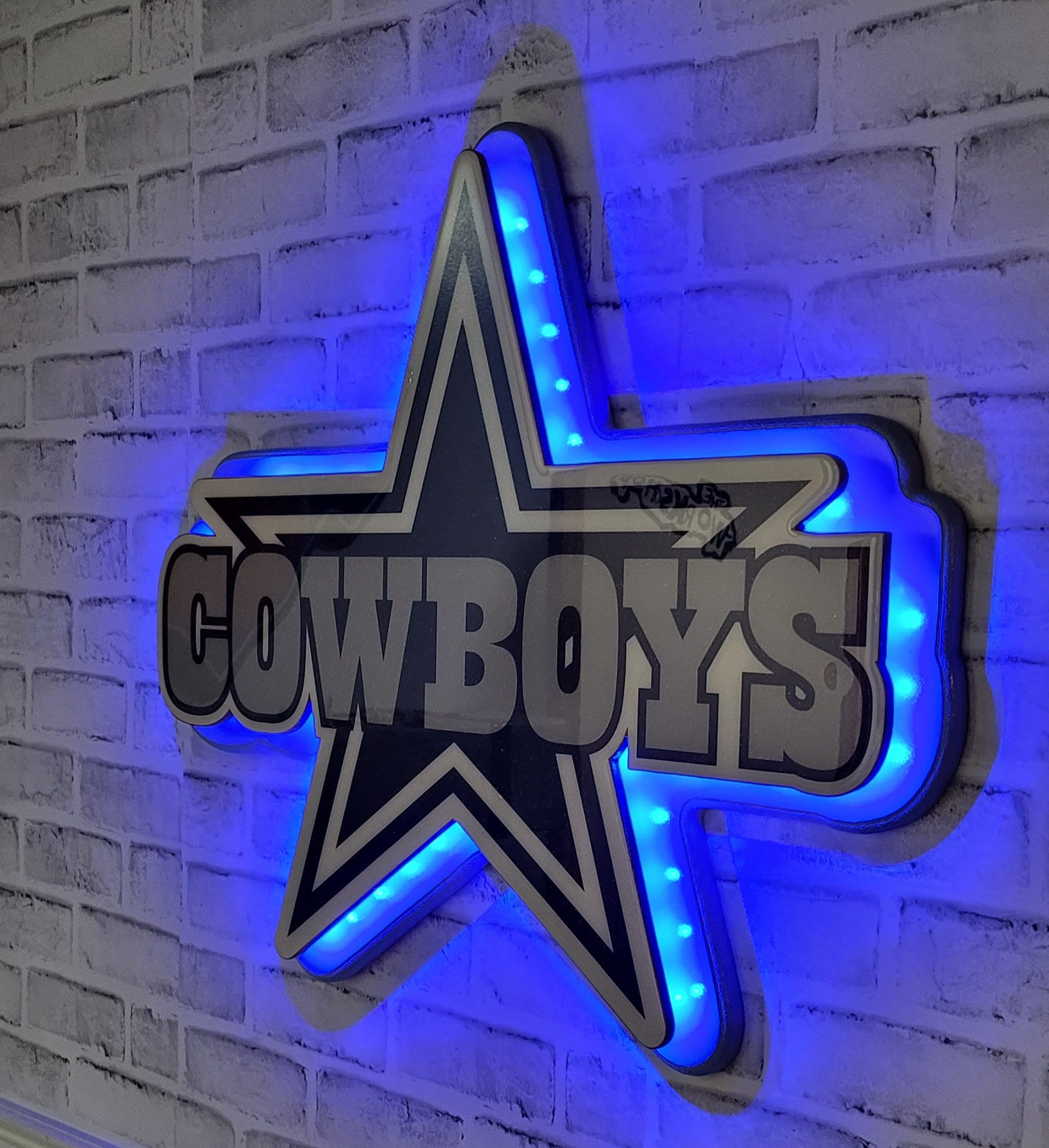 Lighted Cowboys Sign Etsy