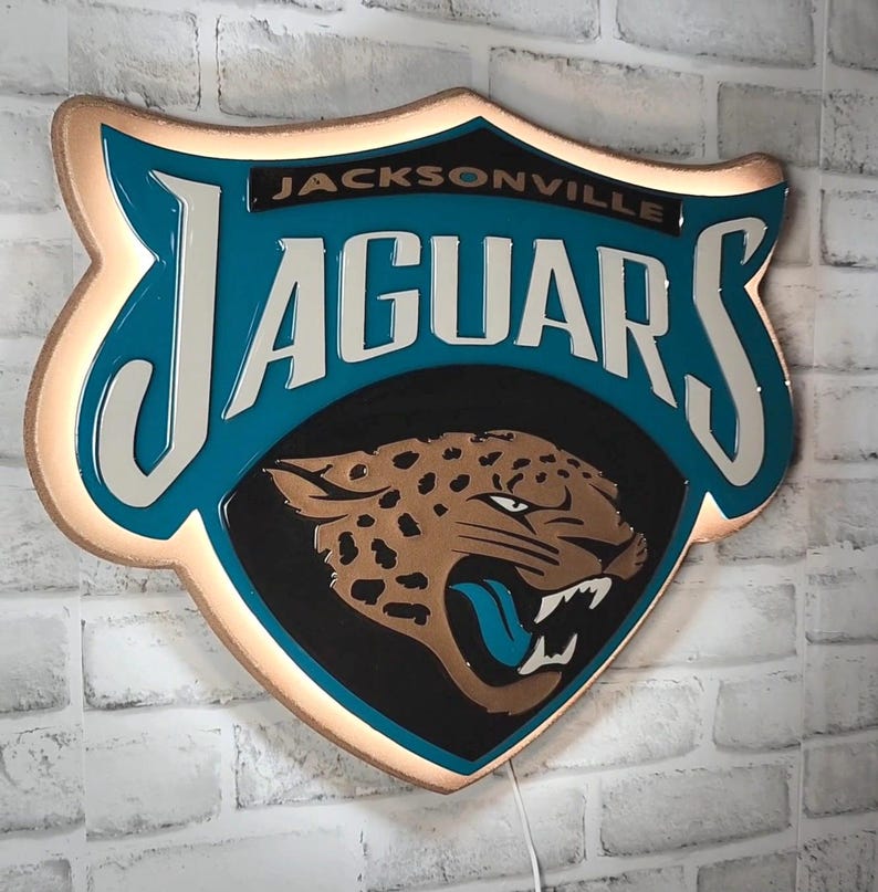 Jaguars 3D Lighted Wall Art - Etsy