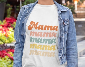 Mama Shirt, Retro Mama T-Shirt, Gift for Mom, Mother's day Gift, Mom Life Shirt