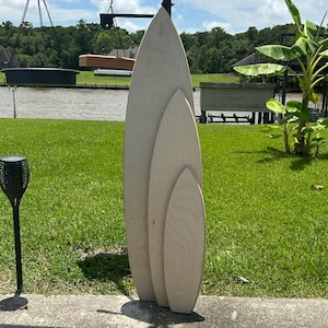 3/4&quot; Thick Unfinished Surfboard for DIY Crafts, Painting & Epoxy Projects, 2 ft, 3 ft and 4 ft Birch Plywood Blank Surfboard Shaped Cut Out