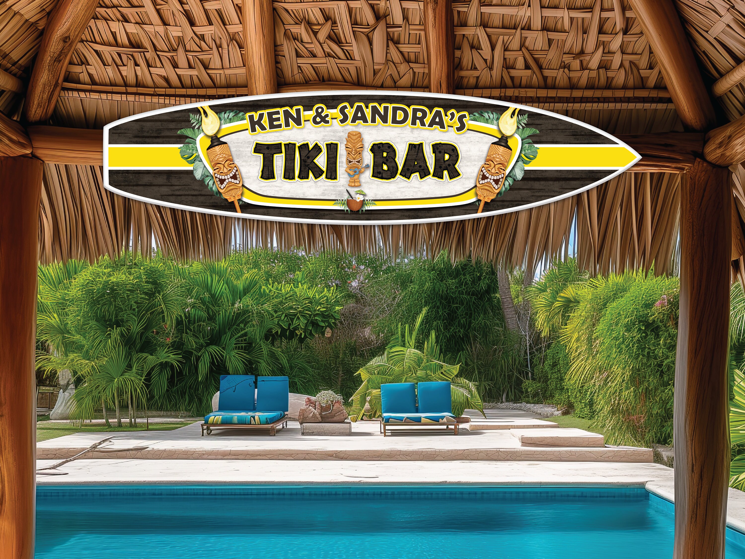 Vintage Tiki Bar Arrow Wood Sign Wooden Plaque Hanging Plaque For Bar Pub Wall Decoration Indicator Hanging Irregular Sign 11 thumbnail image