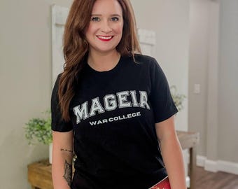 Mageia War College T-shirt, Ang T. Dalton Book Merch, Romantasy Varsity Tee, The Scars Within, Fantasy War College Apparel