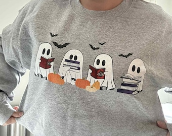 The Scars Within Boo-k Club sweatshirt met ronde hals, Ang T Dalton, Ghosts Reading, Indie-auteurskleding, Romantasy-boekmerchandise, Spooky Season