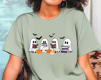 The Scars Within Boo-k Club-T-shirt, Ghosts Reading, Indie Author Apparel, Romantasy-boekmerchandise, Halloween-shirt