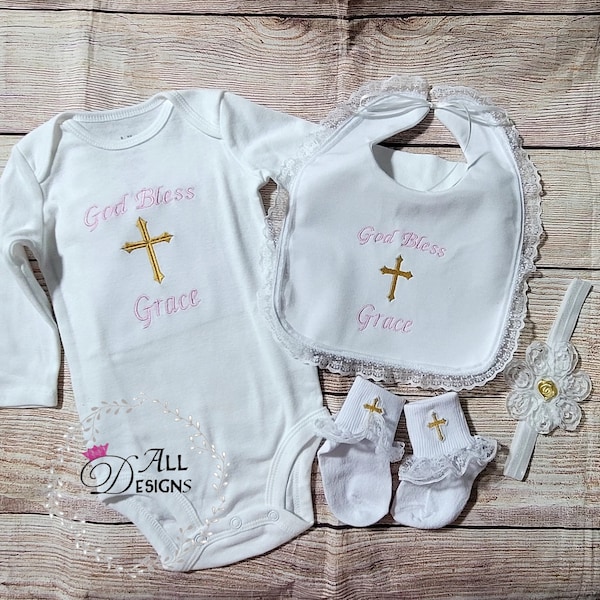 Girl Baptism Outfit, Baby Girl Christening Outfit, Baby Girl First Baptism Outfit, Baby Girl Religious Outfit