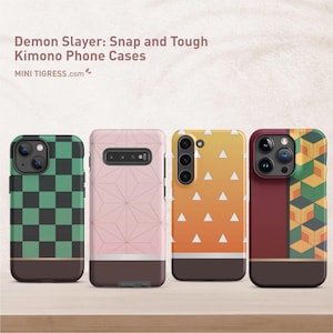 Demon Slayer Kimono Pattern - Snap and Tough Phone Cases | iPhone and Samsung