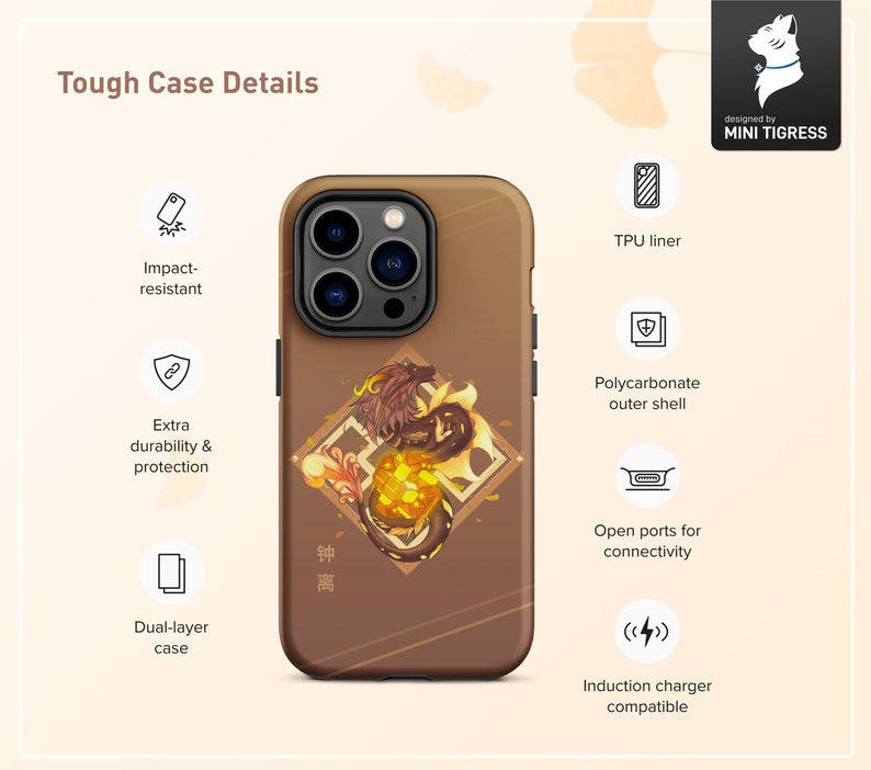 Vago Mundo Zhongli Phone case Gold Tough Case