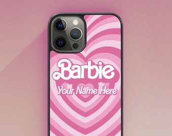 Cute Pink Barbie Ken Aesthetic Phone Case Custom Name iPhone case cover for iPhone 14 Pro, Pro Max, 13, 12, 11, XR, SE, 8+, 7, 6