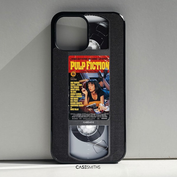 Pulp Fiction VHS Cassette Tape Retro Classic Movie Poster Phone Case  iPhone case for iPhone 14 Pro, Pro Max, 13, 12, 11, XR, SE, 8+, 7, 6