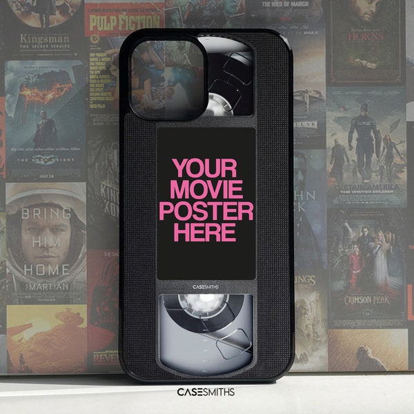 VHS Cassette Tape Movie Poster Personalised Phone Case Custom iPhone case cover for iPhone 14 Pro, Pro Max, 13, 12, 11, XR, SE, 8+, 7, 6