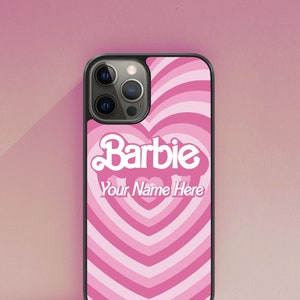 Cute Pink Barbie Ken Aesthetic Phone Case Custom Name iPhone case cover for iPhone 14 Pro, Pro Max, 13, 12, 11, XR, SE, 8+, 7, 6