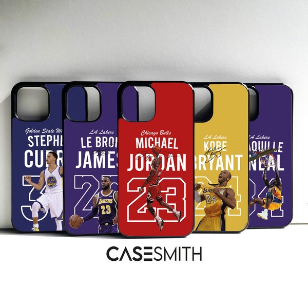Basketball Sport Michael Jordan Kobe Lebron Curry Phone Case iPhone case cover for iPhone 14 Pro, Pro Max, 13, 12, 11, XR, SE, 8+, 7, 6