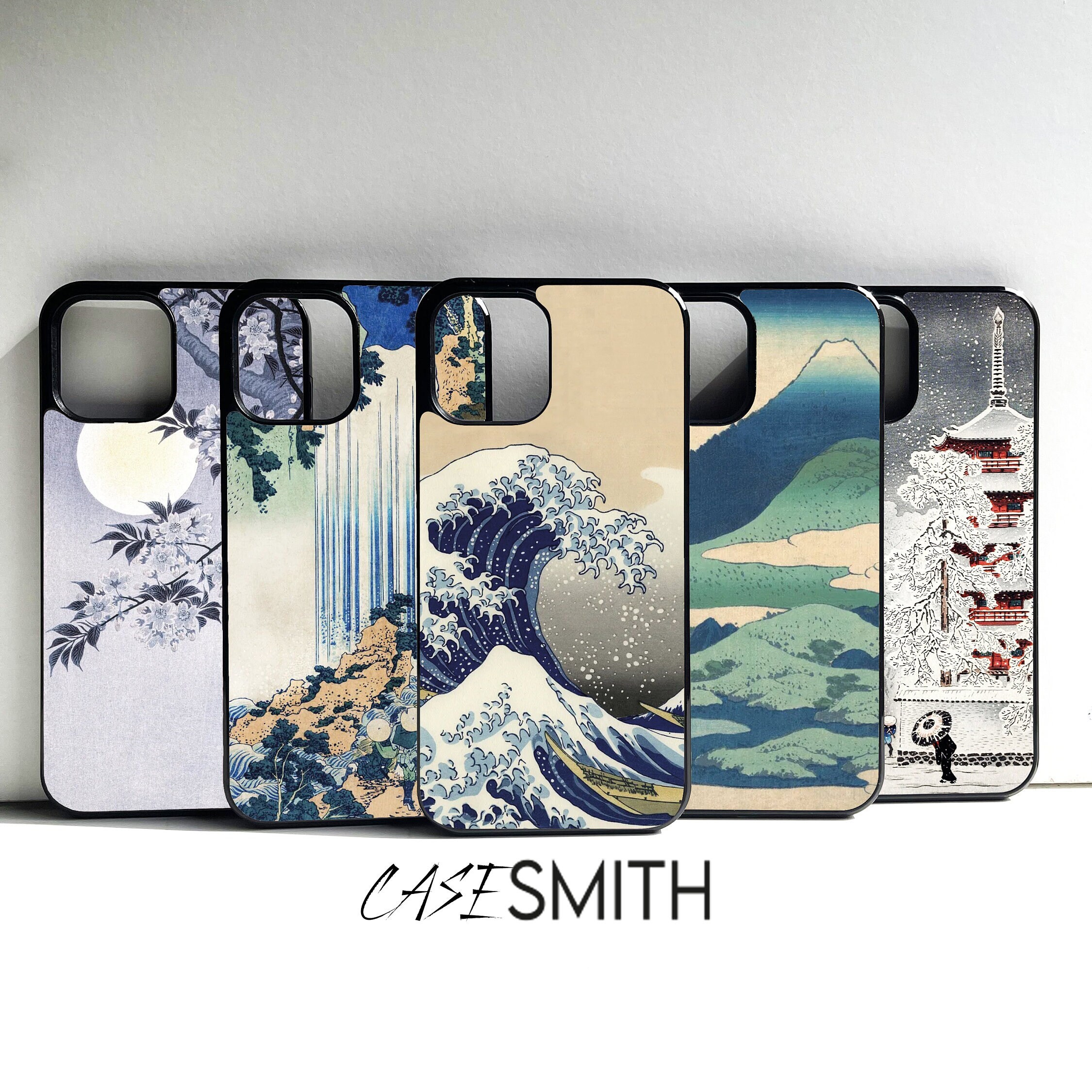 Chinese Japanese Art Phone Case Painting Wave Mountain iPhone Case