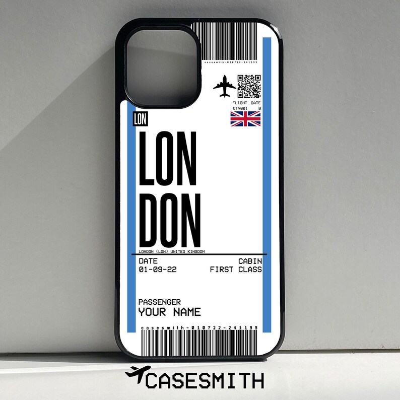 Custom Boarding Pass Plane Ticket Personalised iPhone Case iPhone 13