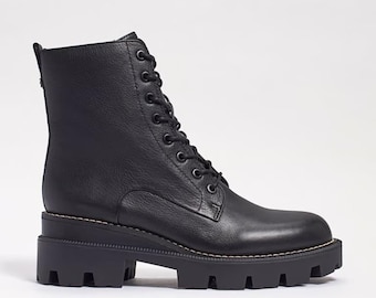 新品未使用 サム・エデルマン ギャレット ブラックレザー コンバットブーツ レディース サイズ9