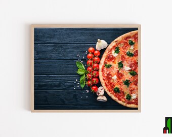 Italian Pizza Minimal | Printable Art | Digital Art | Italian Food | Pizza| Appetizer