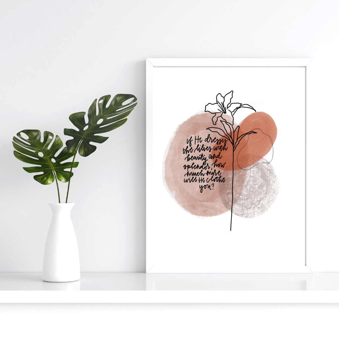 If He Dresses the Lilies With Beauty and Splendor Jireh Etsy