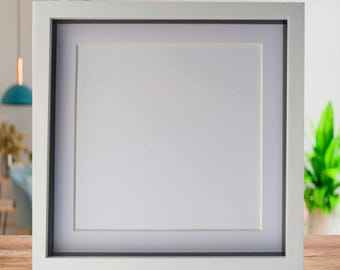 10x10 white 3d box photo frame: shadow picture display