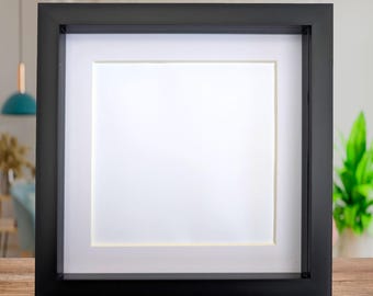 8x8 black 3d box photo frame: shadow picture display