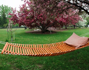 Cedar Wood Hammock: Hand made for surprising comfort, stability, support and versatile style