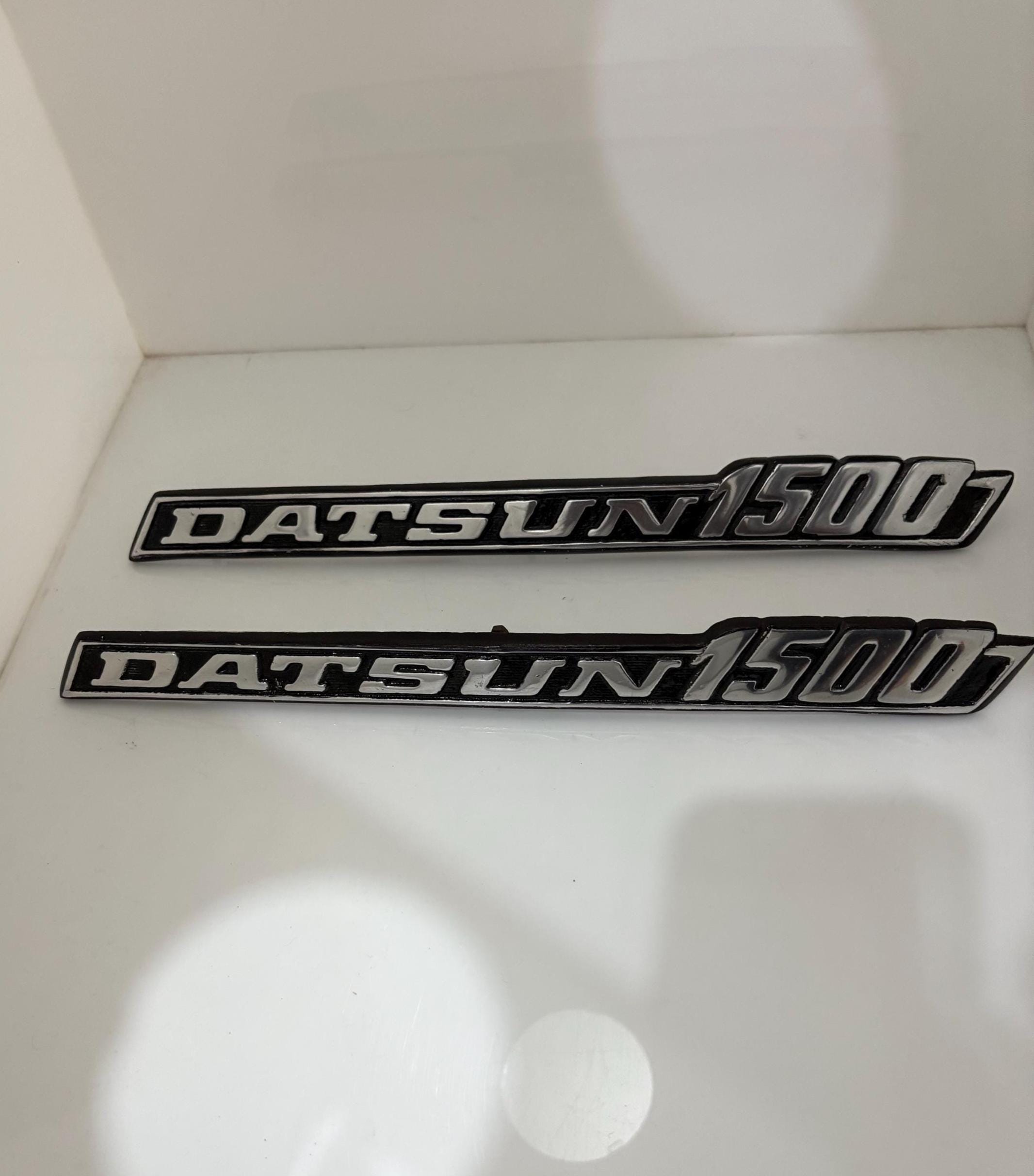 Handmade Datsun 1500 620 Fender Emblems: Vintage Truck Badges 