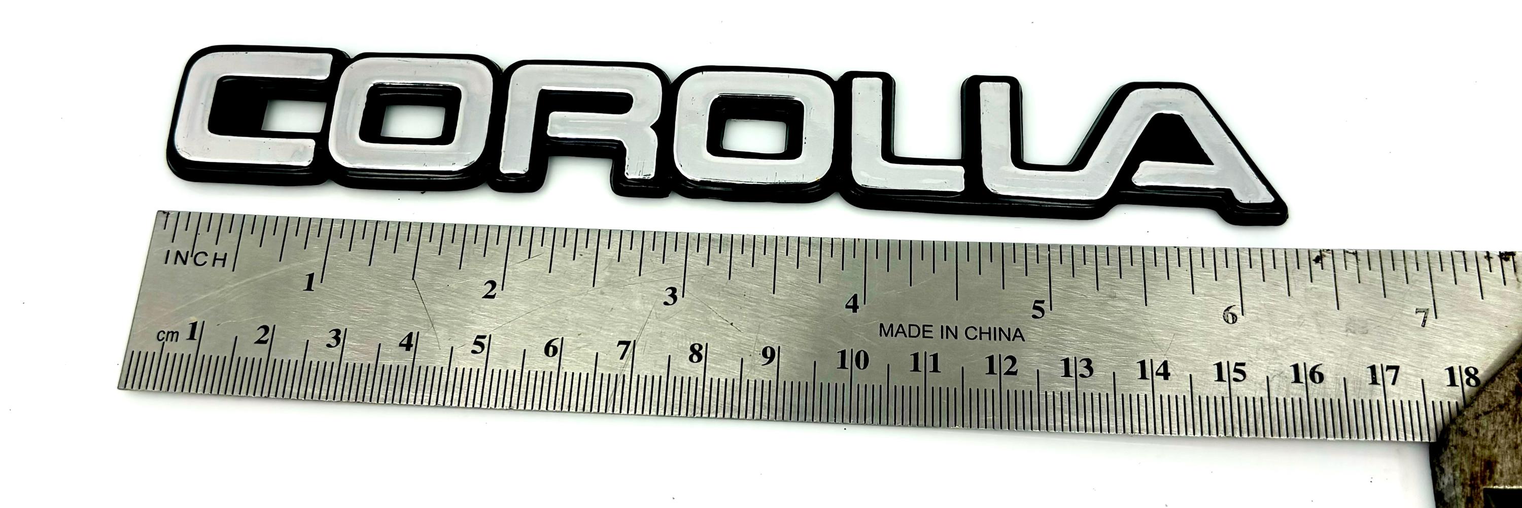 Toyota Corolla SE Saloon Emblem Set of 3 Piece Handmade Die Cast 