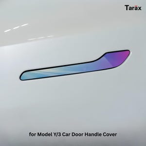 För Tesla Model 3 Model Y självlysande dörrhandtagsklistermärken, 4 st vinylskydd