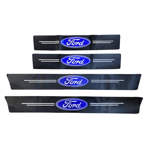 Carbon Fiber Door Sill Protector Set of 4 for Ford – Anti-Scratch Strips