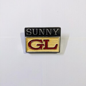 Sunny GL Rear Trunk Badge Emblem In Metal Handmade Die-Cast
