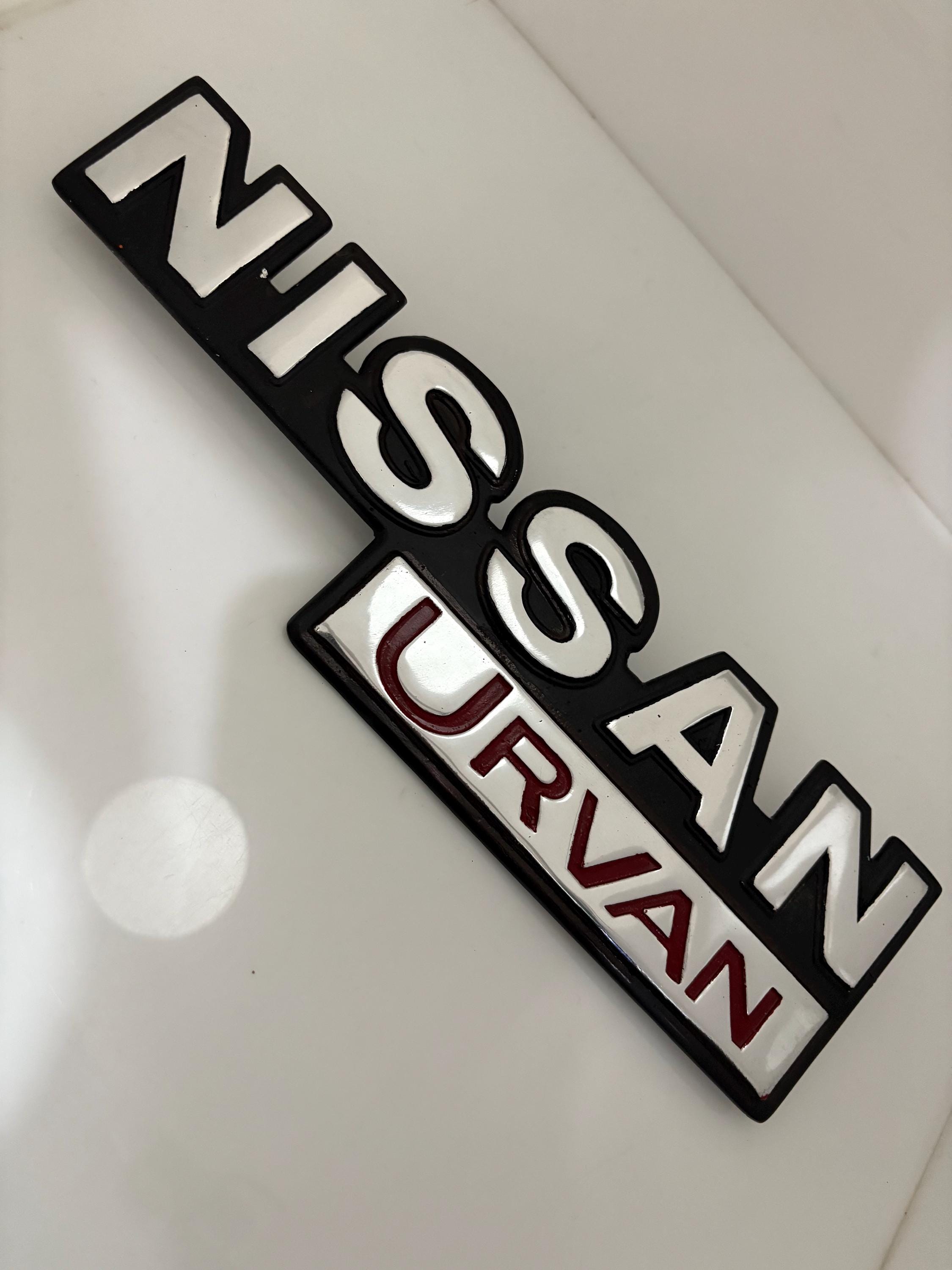 Nissan Urvan E23 Front & Rear Badge Emblem 1980-1986 in Metal 
