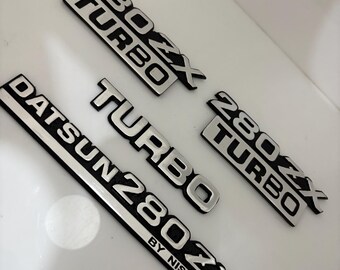 Datsun 280ZX by Nissan Turbo Rear Trunk and Fender Badge