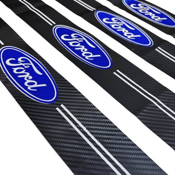Xotic Tech 4-Pack Carbon Fiber Style Door Sill Protector Plates – Anti-Scratch Scuff Cover