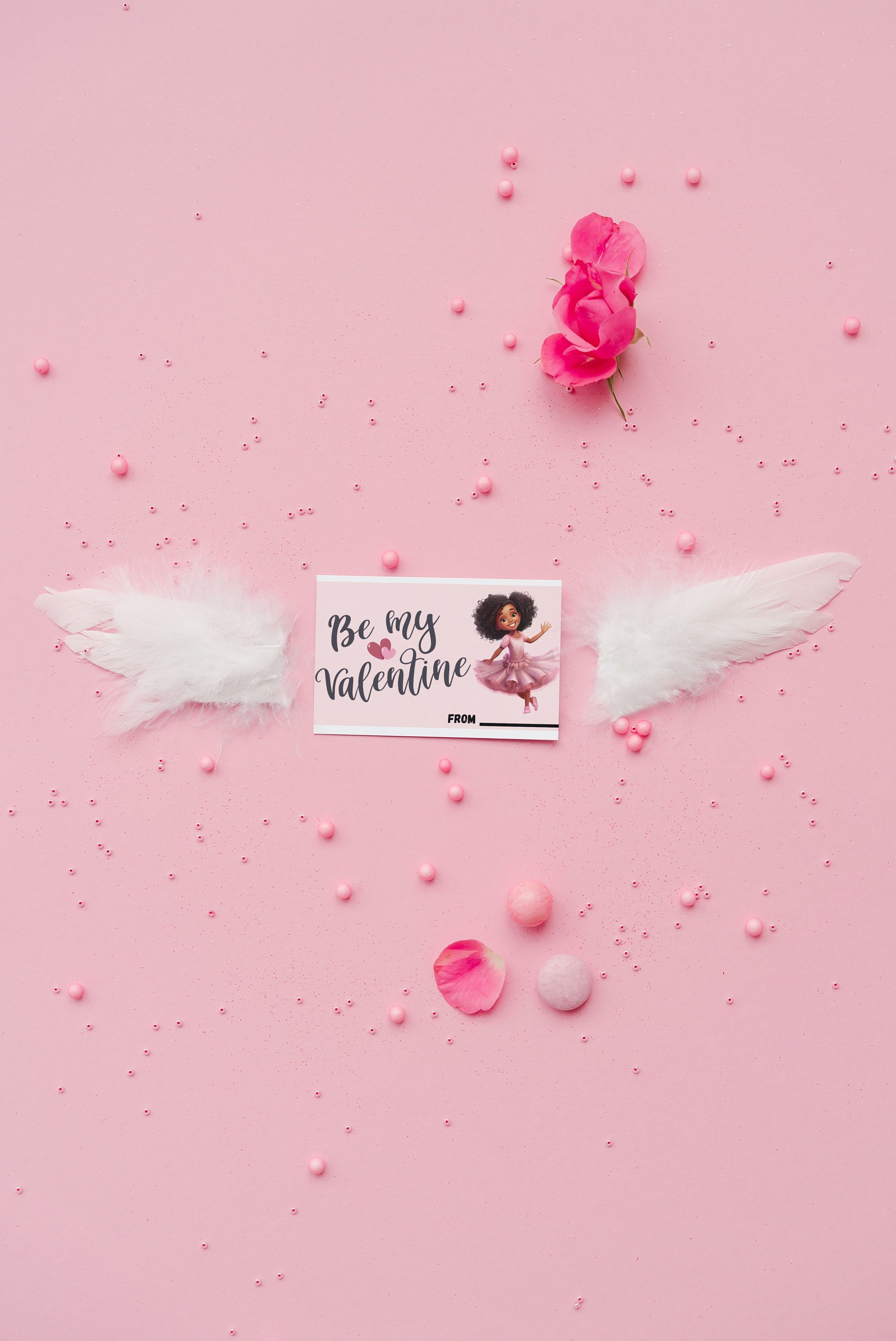 African American Valentine'S Kids Cards, Black Girl Printable Valentine ...