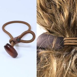 Cintas para el pelo Emio con cordón marrón