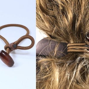 Emio Hair Ties Brown Cord