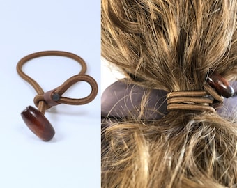 Emio Hair Ties Brown Cord