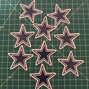 Cowboy Star Vinyl Sticker, Football Decal, Laptop Sticker, Western Style, Sports Fan Gift