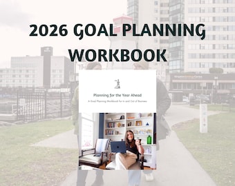 2026 Goal Planning Workbook | Digital Printable PDF and Canva Template