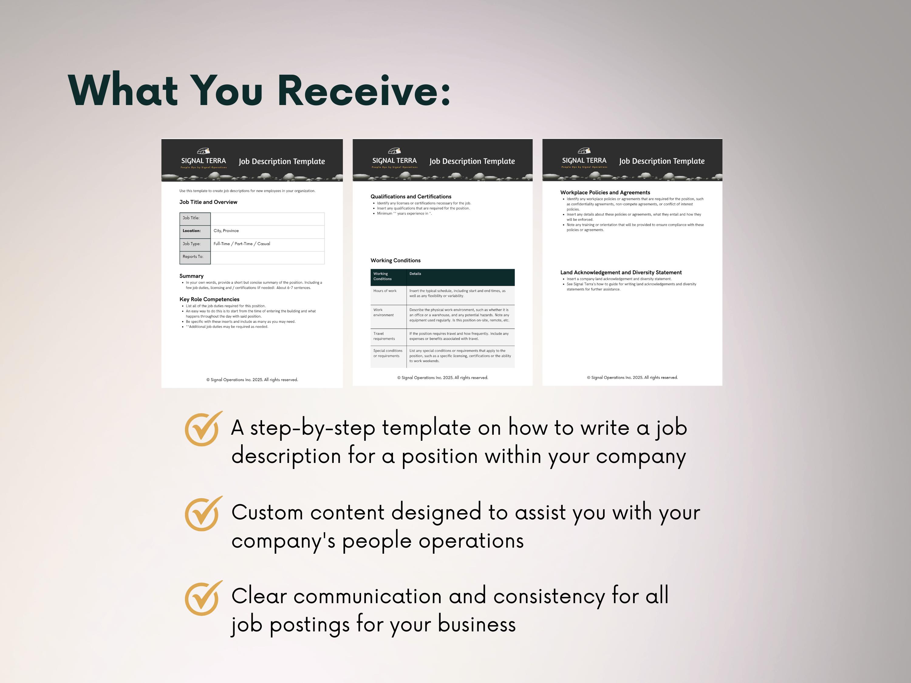 Job Description Template | Hiring Tool for Small Business Owners - Etsy