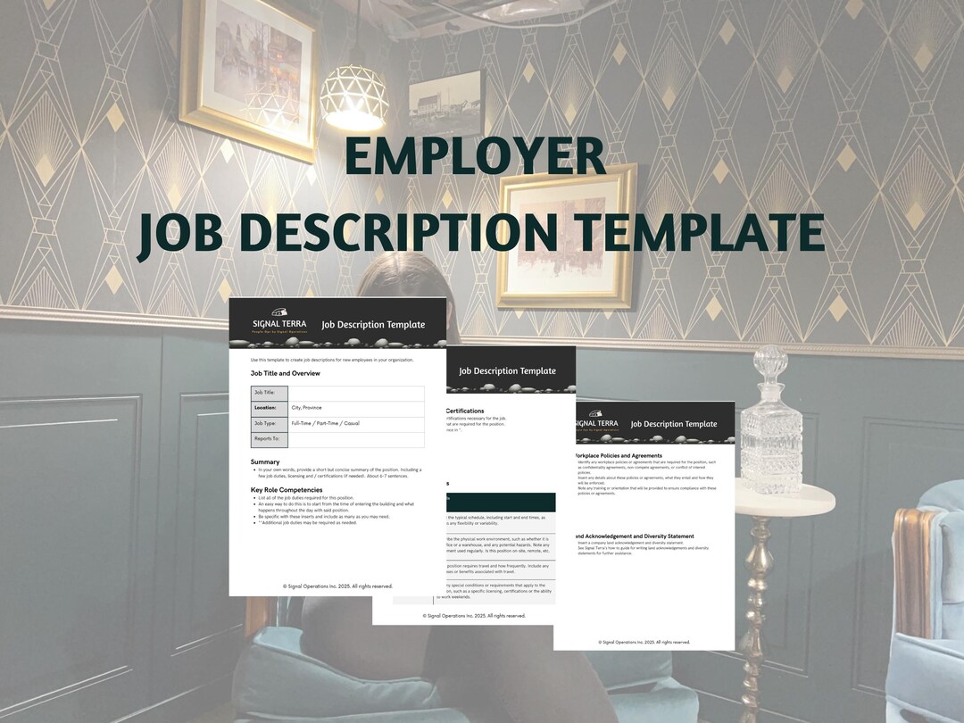 Job Description Template | Hiring Tool for Small Business Owners - Etsy