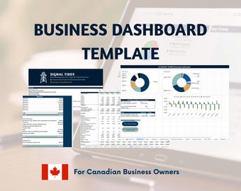 Google Sheets Business Dashboard for Small + Medium Business Owner | Digital File and Template
