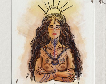 DIVINE WOMAN - Solar Woman Goddess - A4